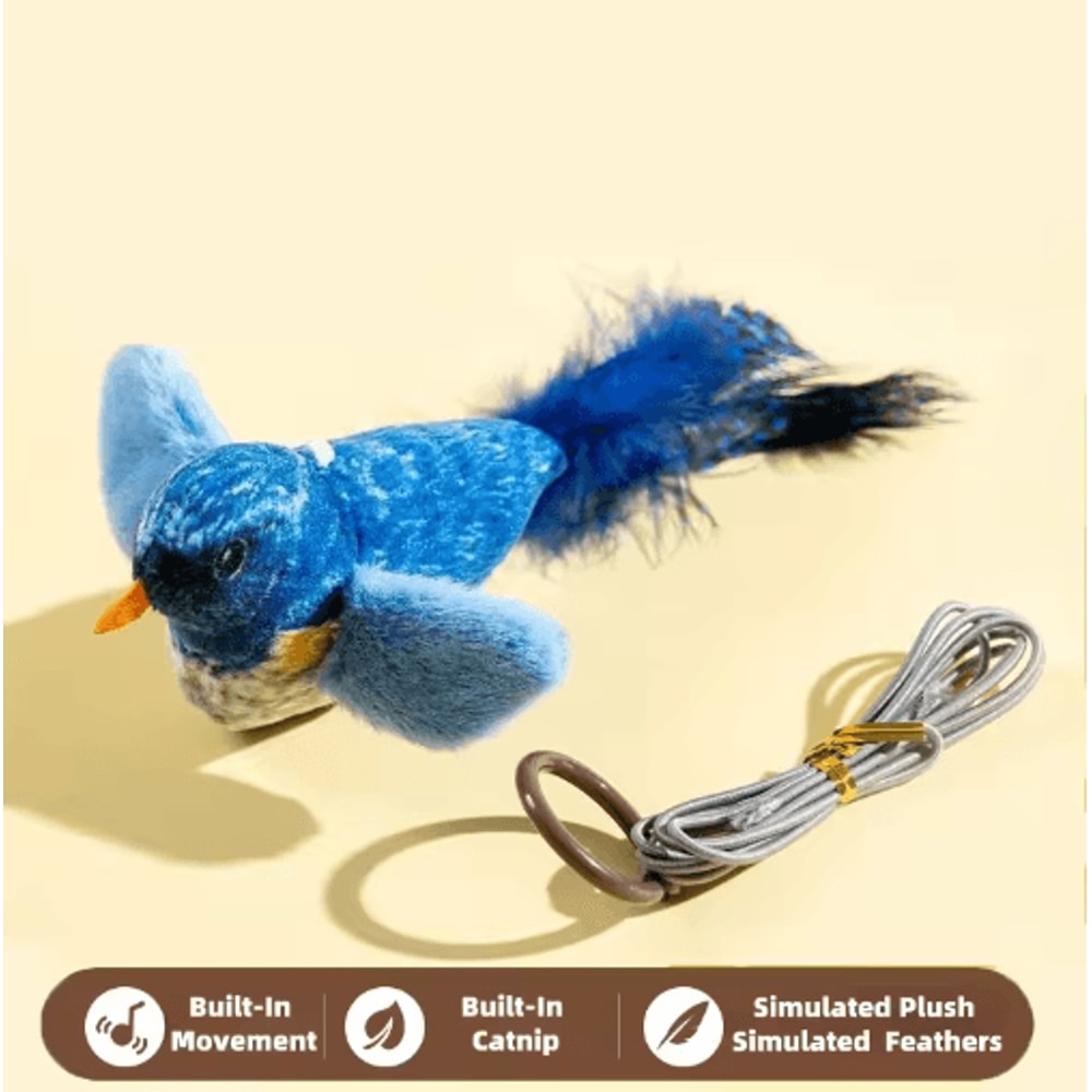 Interactive Bird Sound Cat Toy Plush Catnip Hunting Toy For Indoor Cats 3