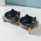 3PCS Ceramic Double Pet Bowl Set NonSlip Elevated Food Water Bowls For Cats Dogs 5