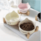 3PCS Ceramic Double Pet Bowl Set NonSlip Elevated Food Water Bowls For Cats Dogs 6