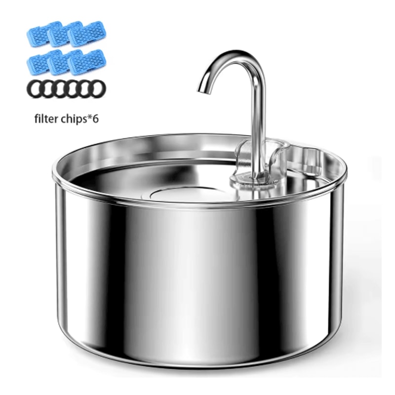 ZYFeeder 22L Stainless Steel Cat Water Fountain Automatic Pet Drinking Water Dispenser 1