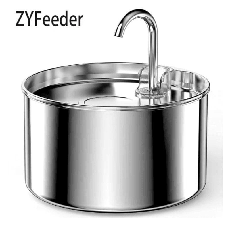 ZYFeeder 22L Stainless Steel Cat Water Fountain Automatic Pet Drinking Water Dispenser 3