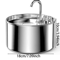 ZYFeeder 22L Stainless Steel Cat Water Fountain Automatic Pet Drinking Water Dispenser 5