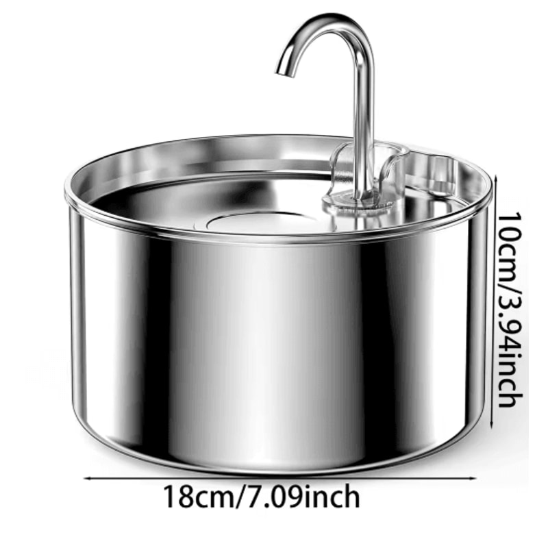 ZYFeeder 22L Stainless Steel Cat Water Fountain Automatic Pet Drinking Water Dispenser 5
