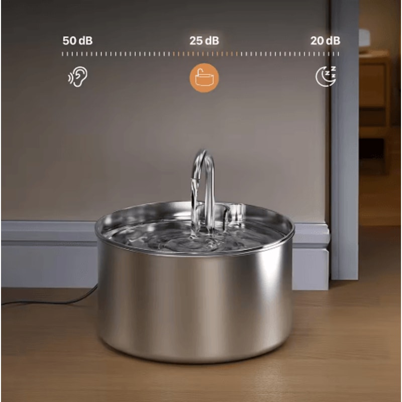 ZYFeeder 22L Stainless Steel Cat Water Fountain Automatic Pet Drinking Water Dispenser 6