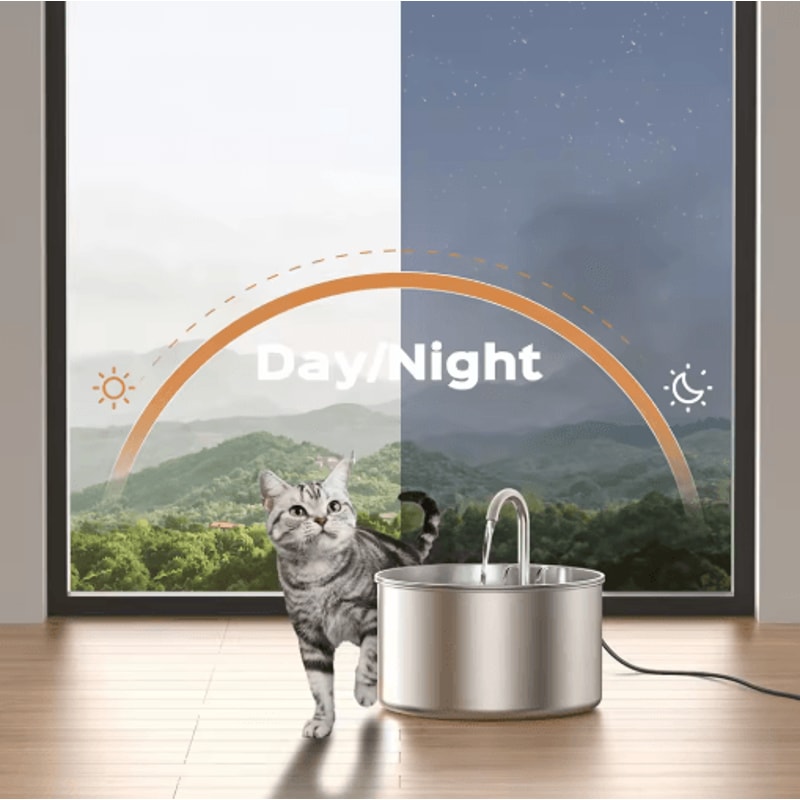 ZYFeeder 22L Stainless Steel Cat Water Fountain Automatic Pet Drinking Water Dispenser 8