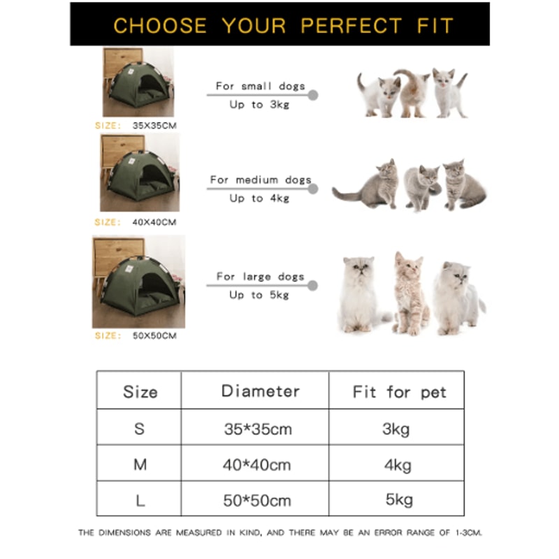 Warm Plush Pet Tent Bed Cozy Winter Cat House For Cats Small Pets 9