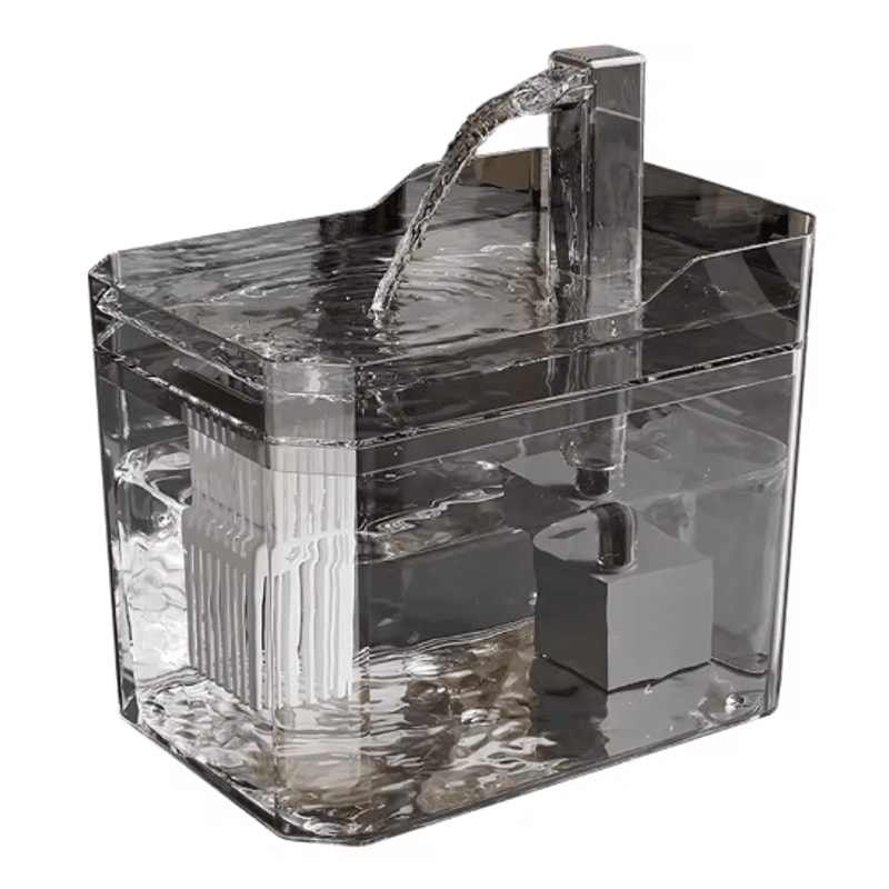 15L Automatic Cat Water Fountain Transparent USB Pet Water Dispenser With Quiet Pump 2