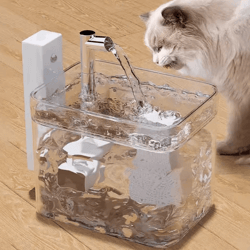 1.5l automatic cat water fountain transparent usb pet water dispenser with quiet pump