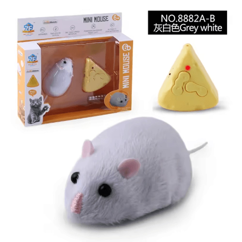 RC Mouse Cat Toy Infrared Remote Control Moving Rat Toy For Interactive Pet Play 1