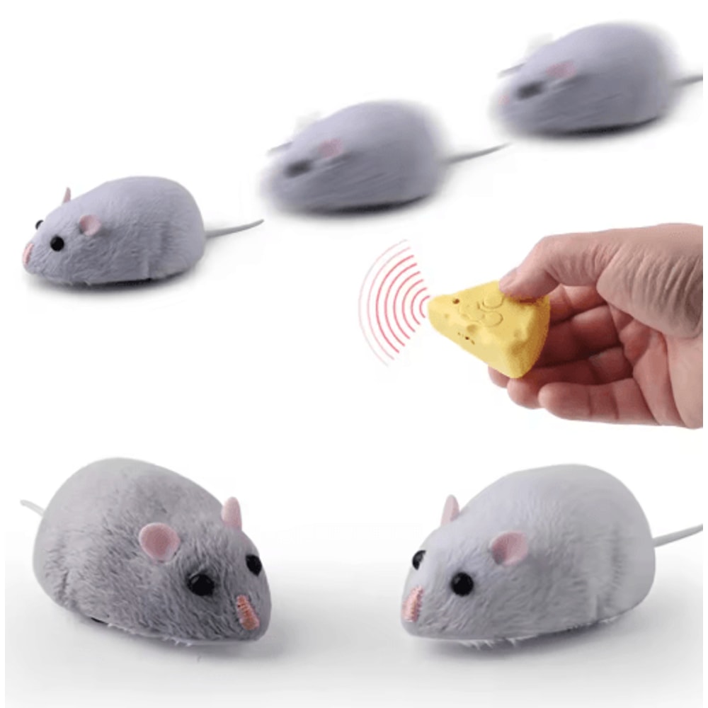 RC Mouse Cat Toy Infrared Remote Control Moving Rat Toy For Interactive Pet Play 4