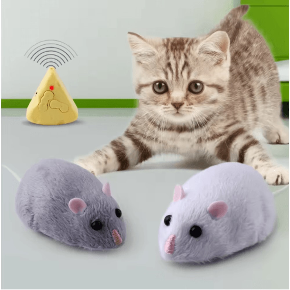 RC Mouse Cat Toy Infrared Remote Control Moving Rat Toy For Interactive Pet Play 5