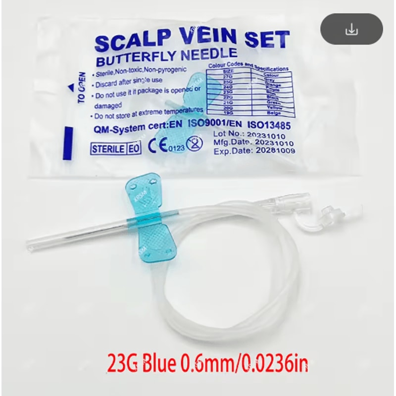 Disposable Pet Butterfly Infusion Needle Veterinary IV Infusion Needle For Pet Medical Care 5