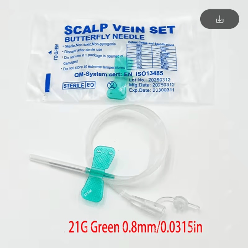 Disposable Pet Butterfly Infusion Needle Veterinary IV Infusion Needle For Pet Medical Care 7