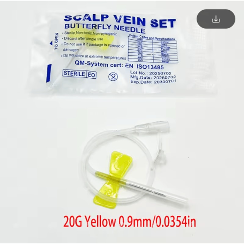 Disposable Pet Butterfly Infusion Needle Veterinary IV Infusion Needle For Pet Medical Care 8