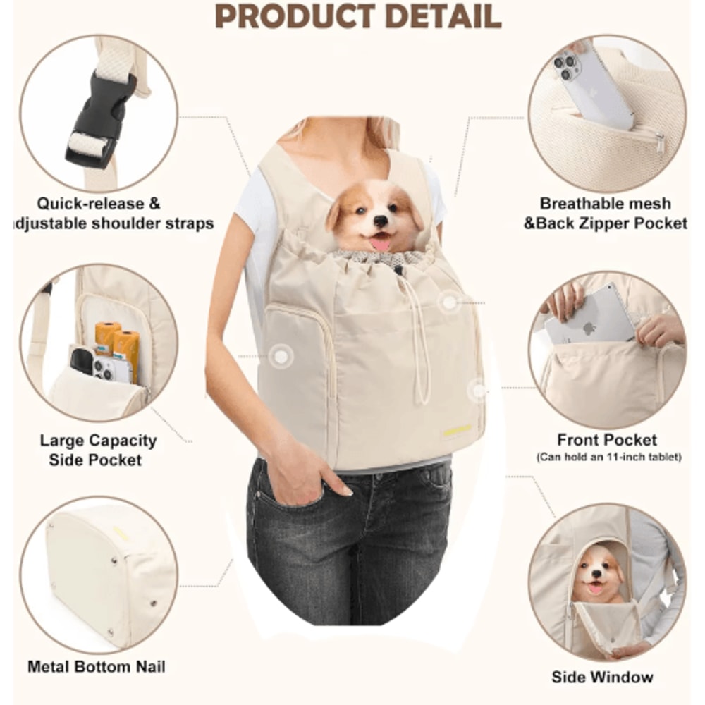 Portable Pet Travel Backpack Large Capacity Breathable Carrier Bag For Cats Dogs 4