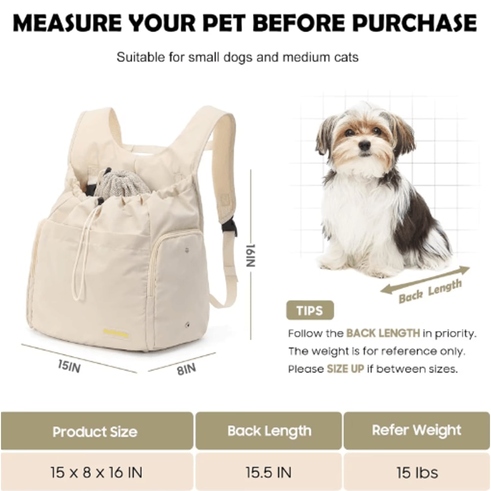 Portable Pet Travel Backpack Large Capacity Breathable Carrier Bag For Cats Dogs 6
