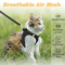 EscapeProof Cat Harness Leash Reflective Soft Mesh Vest For Outdoor Walking 6