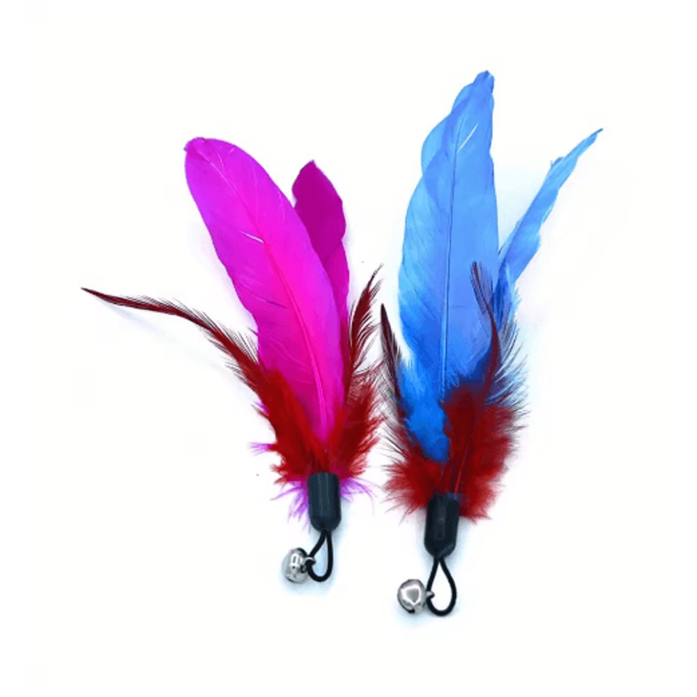 11Pack Interactive Cat Wand Toy Set Feather Bell Teaser Toys For Cats And Kittens 2