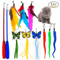 11Pack Interactive Cat Wand Toy Set Feather Bell Teaser Toys For Cats And Kittens 0