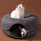 Donut Felt Cat Tunnel Bed Interactive Wool Cat Cave Play House For Indoor Cats 7