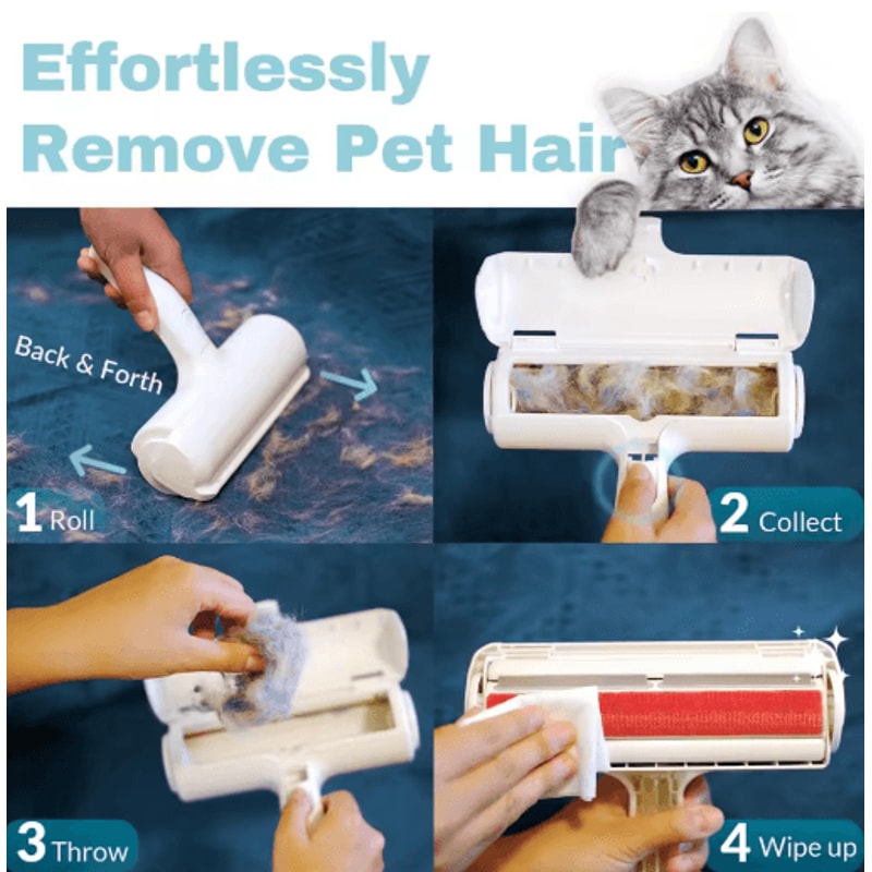 Reusable Pet Hair Remover Roller For Furniture Clothes Carpet 4