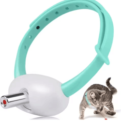 automatic cat laser toy collar with intelligent led light