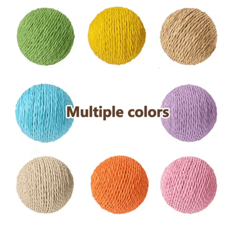 Interactive Sisal Cat Scratching Ball Toy For Kittens Indoor Cats 0