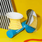 Elevated Ceramic Cat Bowls AntiTip Pet Food Water Dish Set 6