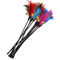 5PCS Interactive Cat Wand Toy Set With Colorful Feather Bell Teasers 2