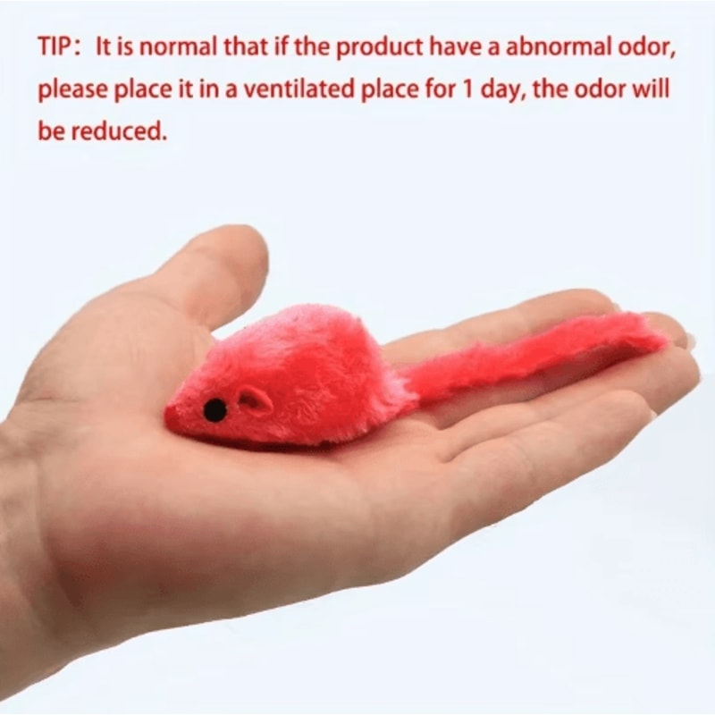 25PCS Plush Cat Mouse Toys Interactive Mini Mice For Cats Kittens 3