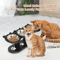 Elevated Cat Feeder With Solid Wood Frame Stainless Steel Bowls 3
