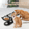 Elevated Cat Feeder With Solid Wood Frame Stainless Steel Bowls 3