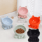 Elevated Ceramic Cat Bowl With Diagonal High Feet Neck Protection Design 0