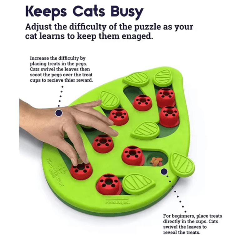 Interactive Cat Puzzle Toy With Adjustable Treat Feeding Challenge 4