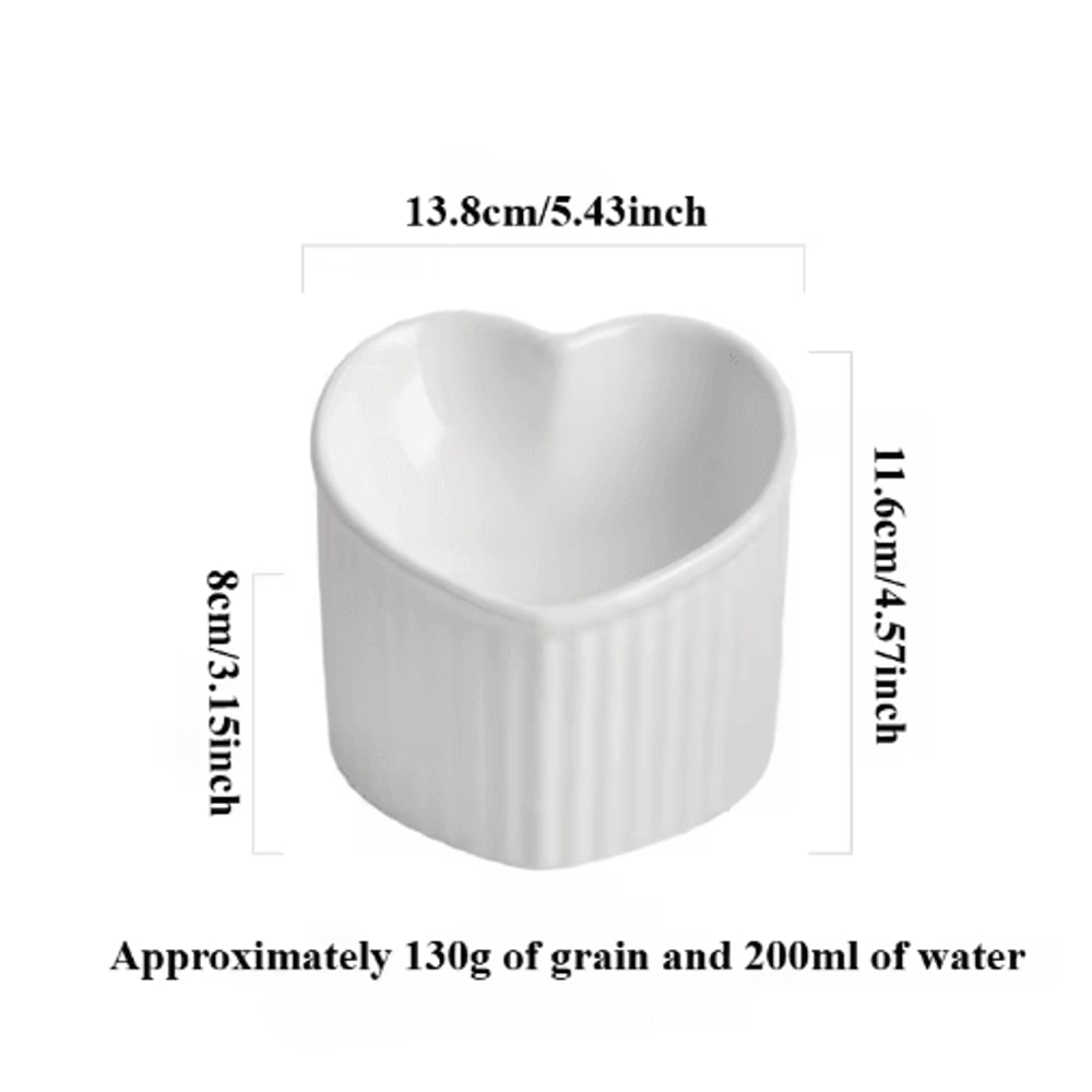 Slanted Ceramic Cat Bowl With Elevated Anti Tip Feeding Stand 2