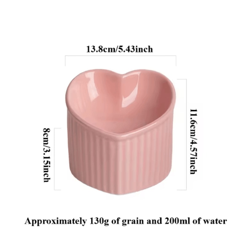Slanted Ceramic Cat Bowl With Elevated Anti Tip Feeding Stand 3