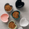 Slanted Ceramic Cat Bowl With Elevated Anti Tip Feeding Stand 5
