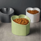 Slanted Ceramic Cat Bowl With Elevated Anti Tip Feeding Stand 6