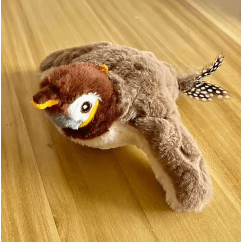 Rechargeable Flapping Bird Cat Toy With Chirping Sound Touch Activation 1