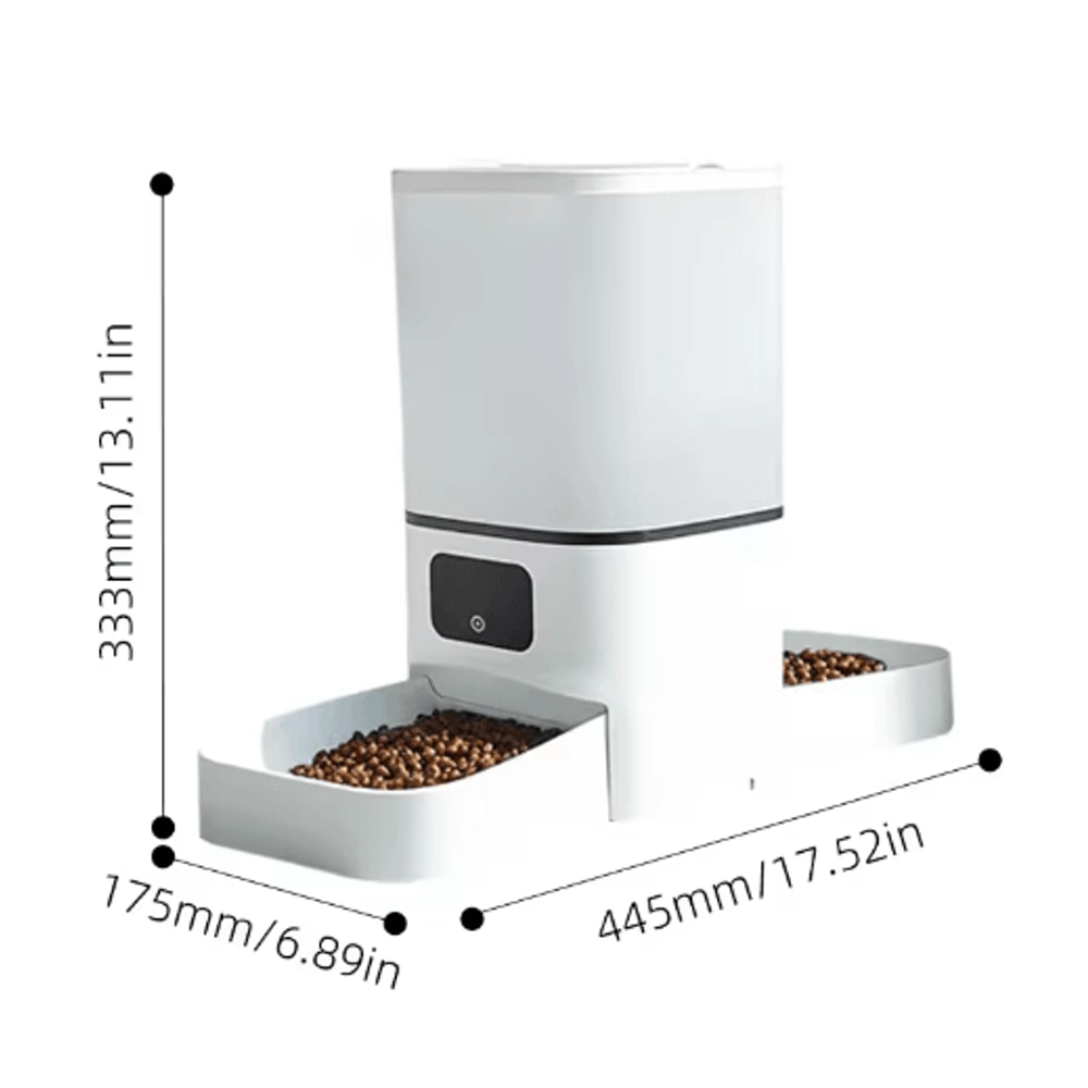 6L Smart WiFi Automatic Pet Feeder With Double Bowl Timed Feeding 1