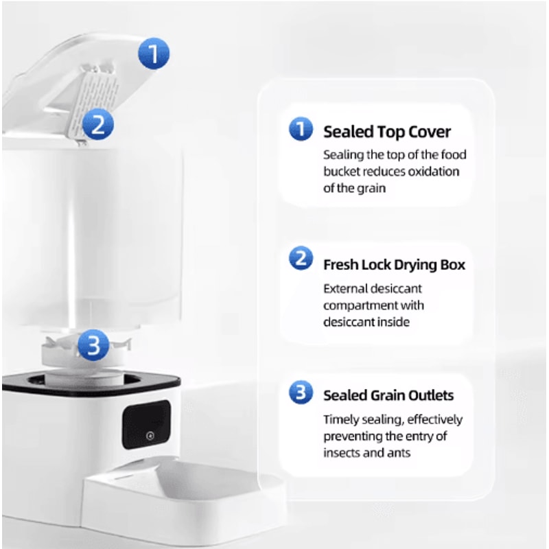 6L Smart WiFi Automatic Pet Feeder With Double Bowl Timed Feeding 5