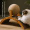 2in1 Wooden Cat Scratching Ball Sisal Scratch Board Toy 0
