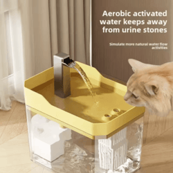 usb cat water fountain with auto filter & transparent water dispenser