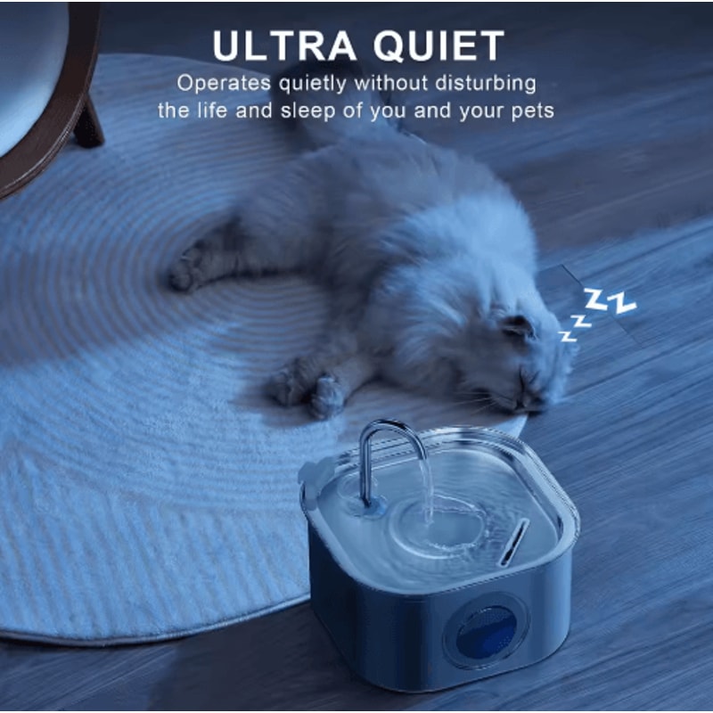 32L Stainless Steel Cat Water Fountain Automatic Pet Drinking Dispenser 7