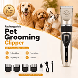 electric pet hair clipper set grooming trimmer for cats dogs & rabbits