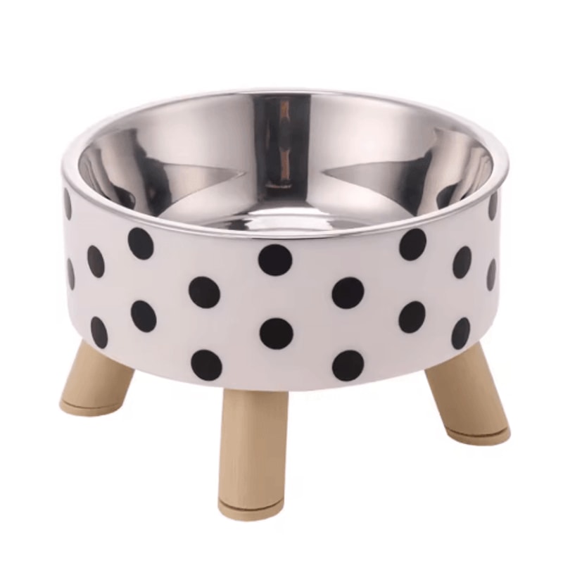 Stainless Steel Elevated Pet Bowls Raised Food Water Dish Set 2