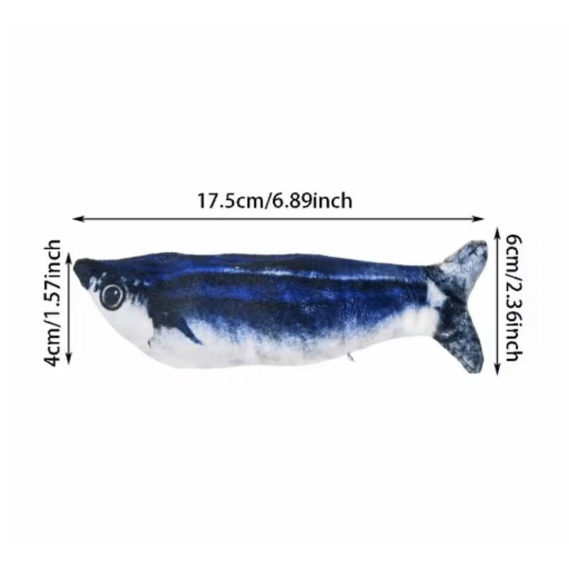 Interactive Flopping Fish Cat Toy With Motion Sensor Wagging Tail Action 5