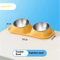 Stainless Steel Double Pet Bowl With NonSlip Elevated Neck Protection Design 2