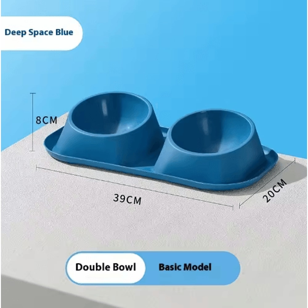 Stainless Steel Double Pet Bowl With NonSlip Elevated Neck Protection Design 3