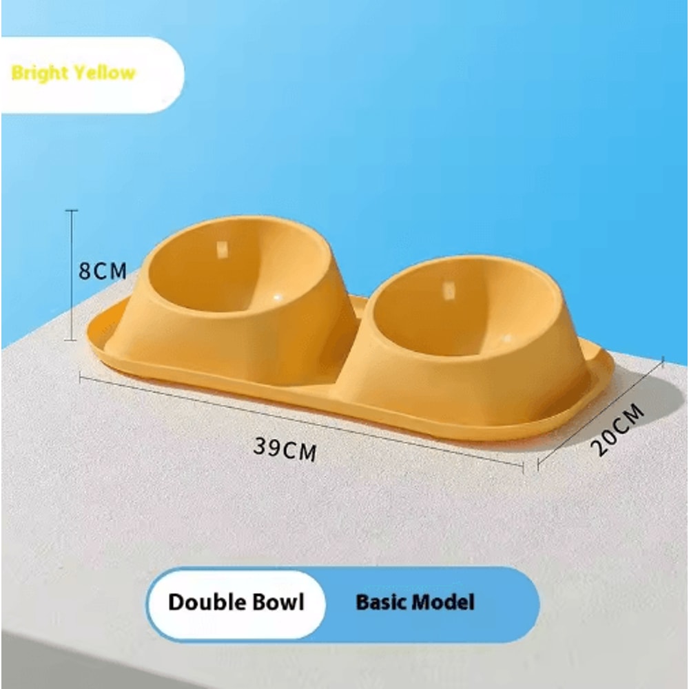 Stainless Steel Double Pet Bowl With NonSlip Elevated Neck Protection Design 4